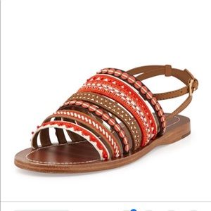 Tory Burch embroidered sandals